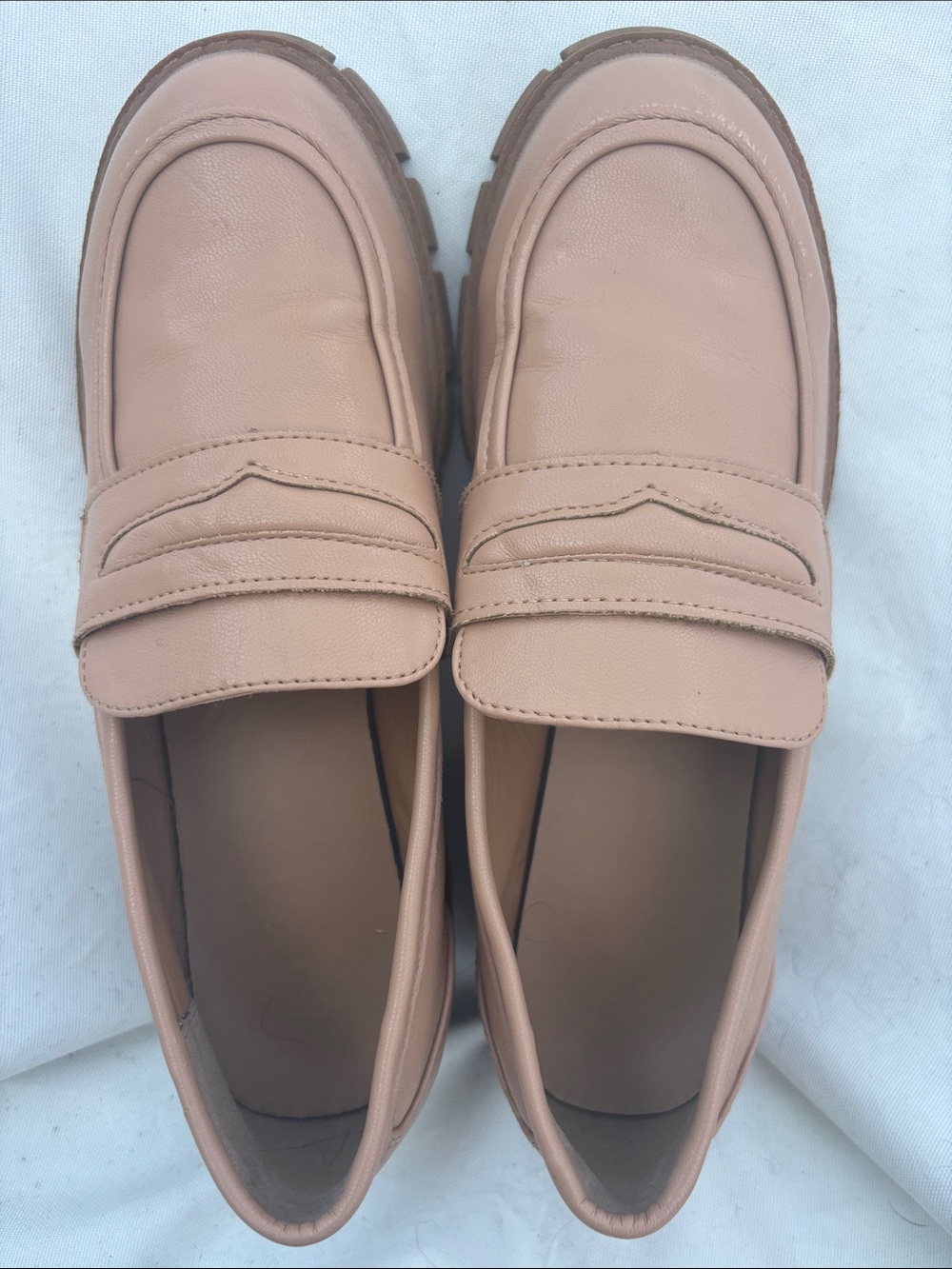 Women's Chunky Penny Loafers - Nude